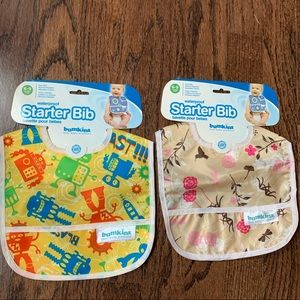 2 Bumkins starter bibs 6-9 mths